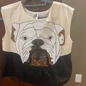 Queen of Sparkles Entire Bulldog head Tank